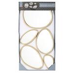 Zestaw 5 luster Organic Shape złote