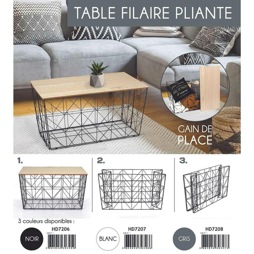 Kosz/stolik Upper składany biały