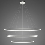 Lampa wisząca Ledowe Okręgi No.3 120cm 4k biała ściemnialna