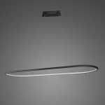 Lampa wisząca Ledowe Okręgi Oval No.1 120cm 4k czarna