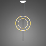 Lampa wisząca Linea No.5 60/40cm złoto-biała Dali3k