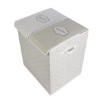 Kosz na pranie podwójny 50x41x57 szary  tkanina