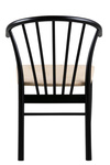 Krzesło z podłokietnikami Cassandra czar ne/naturalne