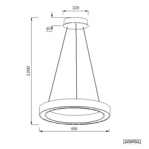 Ledowa Lampa wisząca Billions No.4 40cm 3k złota 