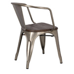 Krzesło Paris Arms Wood metal sosna szcz otkowana