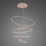 Lampa wisząca Ledowe Okręgi No.5 150cm 3k miedziana