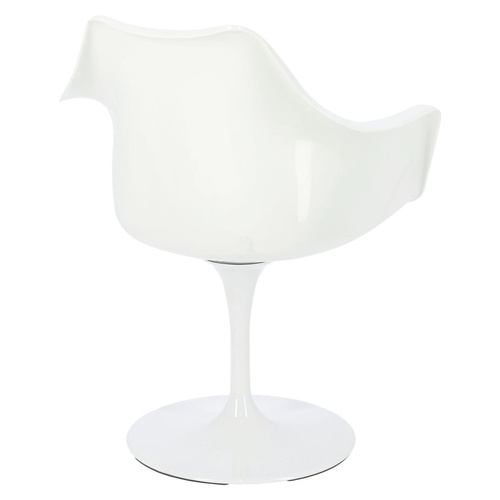 Krzesło TulAr białe/czarna poduszka