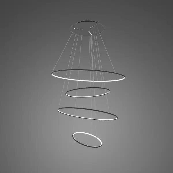 Ledowe Okręgi No.4 100cm Black 3k Dali Pendant Lamp – general view