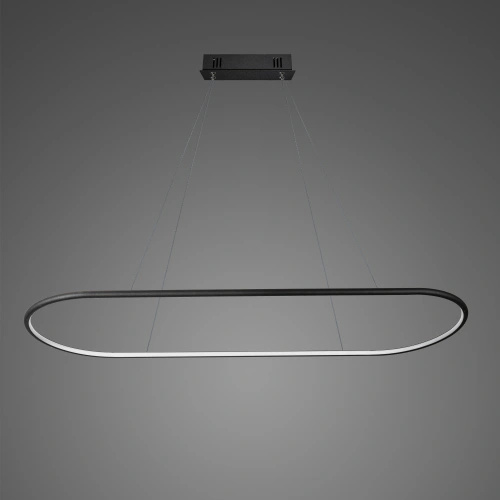 Lampa wisząca Ledowe Okręgi Oval No.1 120cm 4k czarna