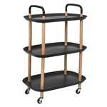 Wózek/ stolik Kaleo czarny/ naturalny