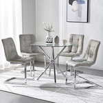 Stół Ufo 80cm transparentny/ chrom