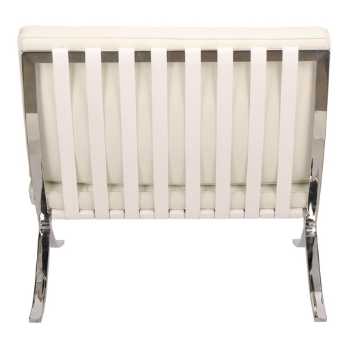 Fotel BA1 skóra naturalna biała