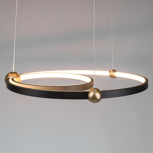 Ledowa Lampa wisząca Aurora No.2 50cm 3k czarna ściemnialna