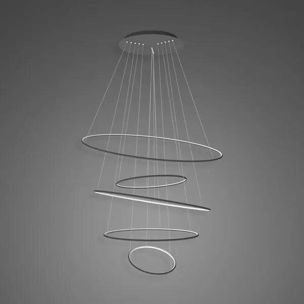 LED-Pendelleuchte Ledowe Okręgi No.5 180cm 3k schwarz Dali