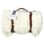 Koc Furry 120x150cm biały z uchwytem