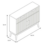 Komoda Klaus 2 szuflady, 2 szafki         naturalna