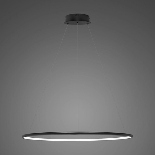 Lampa wisząca Ledowe Okręgi No.1 80 4k czarna ściemnialna