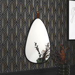 Lustro Chigago czarne z uchwytem