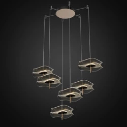 Żyrandol Mariposa różowe złoto