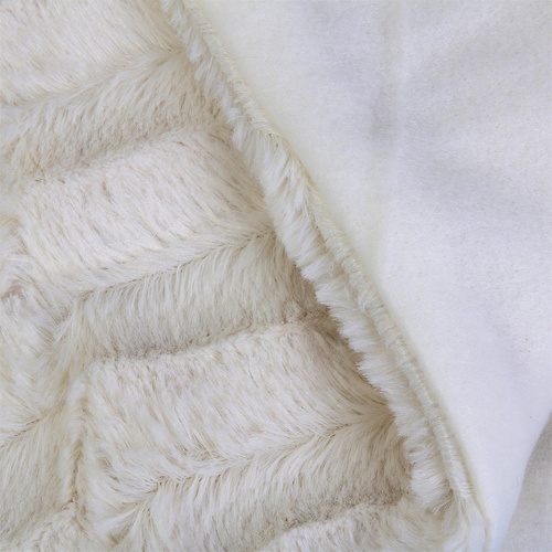 Koc Furry 120x150cm biały z uchwytem