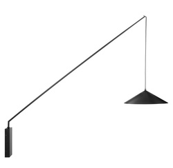 Lampa ścienna SWING czarna 140 cm