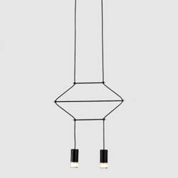 Lampa wisząca LINEA-2 czarna 35 cm