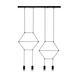 Lampa wisząca LINEA-4 LONG czarna 70 cm