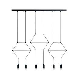 Lampa wisząca LINEA-6 LONG czarna 100 cm