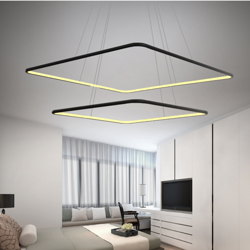 Lampa wisząca Ledowe Kwadraty No.2 3k black