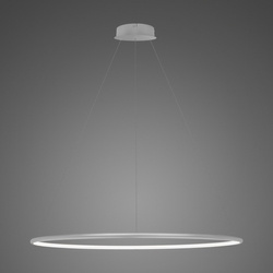 Lampa wisząca Ledowe Okręgi No.1 100cm 4k srebrna ściemnialna