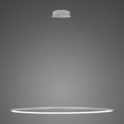 Lampa wisząca Ledowe Okręgi No.1 120cm 3k srebrna ściemnialna 