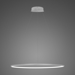 Lampa wisząca Ledowe Okręgi No.1 80cm 3k srebrna ściemnialna