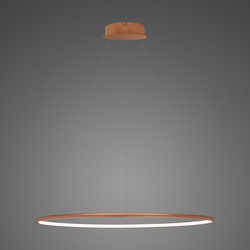 Lampa wisząca Ledowe Okręgi No.1 80cm 4k miedziana