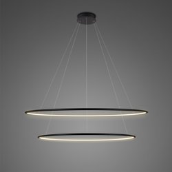 Lampa wisząca Ledowe Okręgi No.2 100cm 3k czarna 