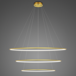 Lampa wisząca Ledowe Okręgi No.3 Φ100 cm in 2700k złota Altavola Design