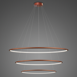 Lampa wisząca Ledowe Okręgi No.3 100cm 4k miedziana