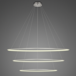 Lampa wisząca Ledowe Okręgi No.3 120cm 3k srebrna