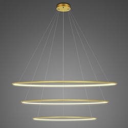 Lampa wisząca Ledowe Okręgi No.3 120cm 3k złota