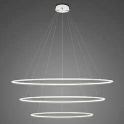 Lampa wisząca Ledowe Okręgi No.3 120cm 4k biała ściemnialna