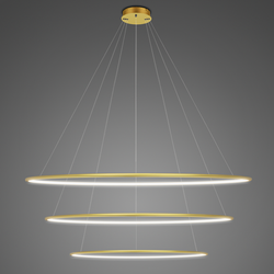 Lampa wisząca Ledowe Okręgi No.3 120cm 4k złota