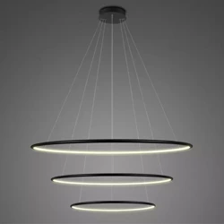 Lampa wisząca Ledowe Okręgi No.3 80cm 3k czarna 