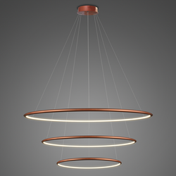 Lampa wisząca Ledowe Okręgi No.3 80cm 3k miedziana 