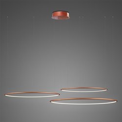 Lampa wisząca Ledowe Okręgi No.3 80cm 3k miedziana ściemnialna 