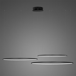 Lampa wisząca Ledowe Okręgi No.3 80cm 4k 99W czarna 