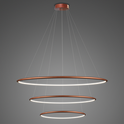 Lampa wisząca Ledowe Okręgi No.3 80cm 4k miedziana 