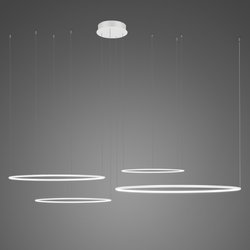 Lampa wisząca Ledowe Okręgi No.4 100cm 3k biała ściemnialna 