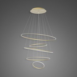 Lampa wisząca Ledowe Okręgi No.5 120cm 3k złota 