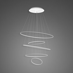 Lampa wisząca Ledowe Okręgi No.5 120cm 4k biała 