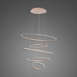 Lampa wisząca Ledowe Okręgi No.5 120cm 4k miedziana 