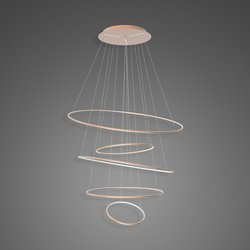 Lampa wisząca Ledowe Okręgi No.5 120cm miedziana 3k 